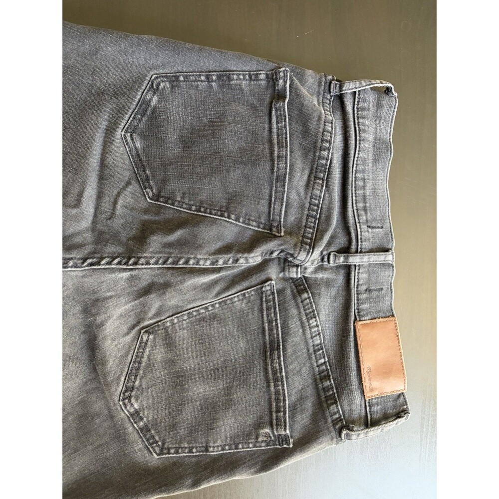Madewell 9” High Rise Skinny Jeans 25 Black Distressed Raw Hem Stretch indie - Picture 4 of 5